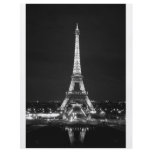 Eiffel Tower at Night - B/W Custom Flyer