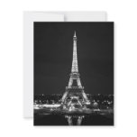 Eiffel Tower at Night - B/W