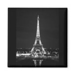 Eiffel Tower at Night - B/W