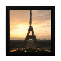 Eiffel Tower at Sunrise from the Trocadero Trinket Boxes