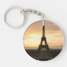 Eiffel Tower at Sunrise from the Trocadero Acrylic Key Chain