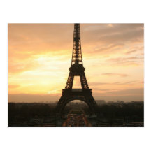 Eiffel Tower at Sunrise from the Trocadero Postcard