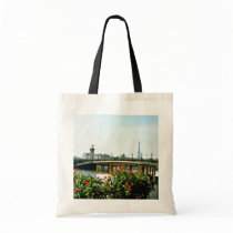 Eiffel Tower, barges, Paris, France  flowers Tote Bag