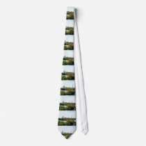 Eiffel Tower, barges, Paris, France  flowers Neck Ties