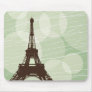 Eiffel Tower bubbles - green Mousemat
