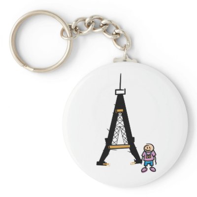 A cute Eiffel Tower cartoon features on this French t-shirt design,
