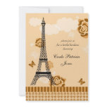 Eiffel Tower French Bridal Shower Invitation