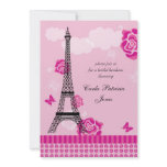 Eiffel Tower French Bridal Shower Invitation