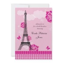 Eiffel Tower French Bridal Shower Invitation