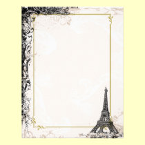 Eiffel Tower French Style Letterhead letterhead