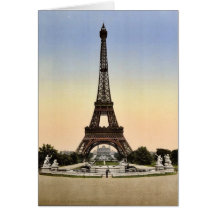 Eiffel Tower, full-view looking toward the Trocade Cards
