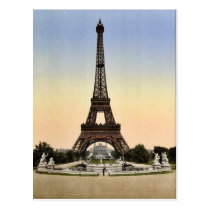 Eiffel Tower, full-view looking toward the Trocade postcards