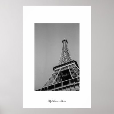 Eiffel Tower Greyscale Posters by HiTechLab