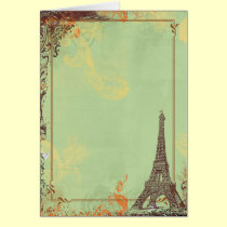 Eiffel Tower in Green cards