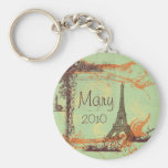 Eiffel Tower in Green Key Chain