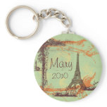 Eiffel Tower in Green Key Chain