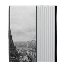 Eiffel Tower In Paris Striped Vintage iPad Folio Case