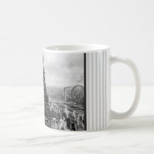 Eiffel Tower In Paris Striped Vintage Mugs