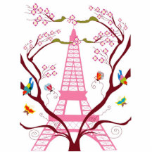 Eiffel tower in spring photo sculpture