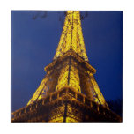 Eiffel Tower  Paris at Night tile
