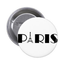 Eiffel Tower Paris Black & White Pins