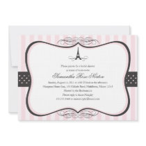 Eiffel Tower Paris Bridal Shower Invitations