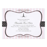 Eiffel Tower Paris Bridal Shower Invitations
