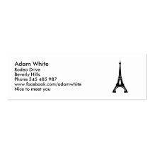 Eiffel Tower Paris Business Card Template