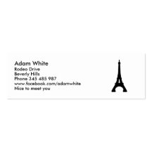 Eiffel Tower Paris Business Card Templates