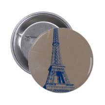 Eiffel Tower Paris Buttons