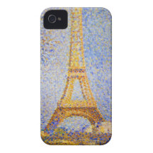 Eiffel Tower, Paris France by Seurat Case-Mate iPhone 4 Cases