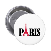 Eiffel Tower Paris Pinback Button