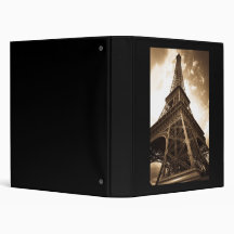 Eiffel tower Paris Vinyl Binders