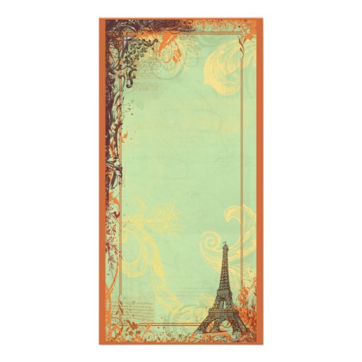 Eiffel Tower Photo Card Invitation or Menu
