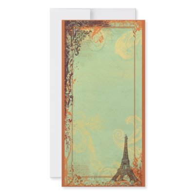 Eiffel Tower Photo Card Invitation or Menu by lapapeteriedeParis