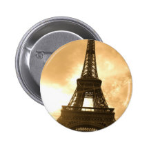 Eiffel Tower Pinback Buttons