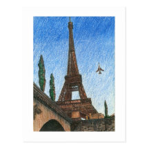 Eiffel Tower Postcard