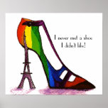 Eiffel Tower Shoe Poster
