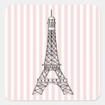 Eiffel Tower Square Stickers