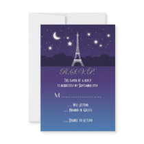 Eiffel Tower Sweet Sixteen RSVP Card
