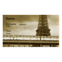 Eiffel Tower vintage business card