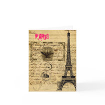 Eiffel Tower Vintage Paris Thank You Cards