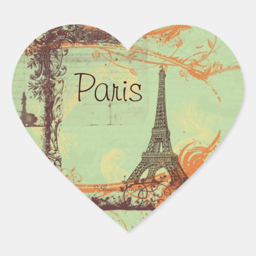 Eiffel Tower Vintage Style Stickers Tags
