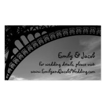 Eiffel Tower Wedding Website Insert Cards Business Cards