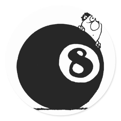 Eight Ball Sticker by CelebrationZazzle