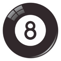 Eight ball sticker