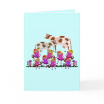 Eight Maids A Milking Cards