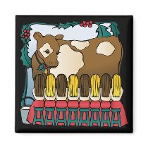 Eight maids a milking refrigerator magnet