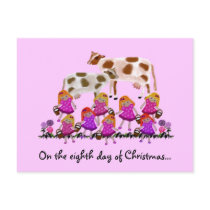 Eight Maids A Milking Postcards