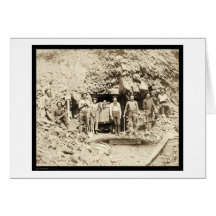 Eight Men at Montana Mine in SD 1889 Card